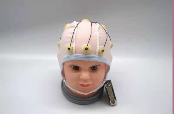 کابل EEG نوروفیدبک پزشکی یکپارچه کلاه EEG 10 لید برای الکترود قلع گیره گوش