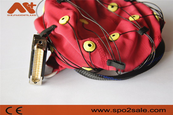 کابل EEG نوروفیدبک قرمز یکپارچه 20 لید EEG برای دستگاه EEG