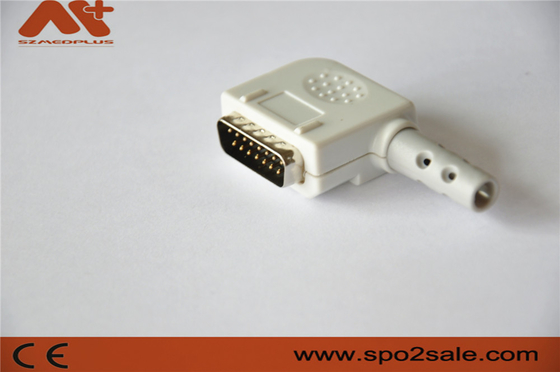 کابل EKG 10 سرب 15 پین کانکتور D-Sub سازگار با کانکتور EKG با رنگ خاکستری