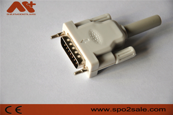 کابل EKG 10 سرب 15 پین Bionet/Edan/Schiller با کانکتور EKG سازگار با رنگ خاکستری