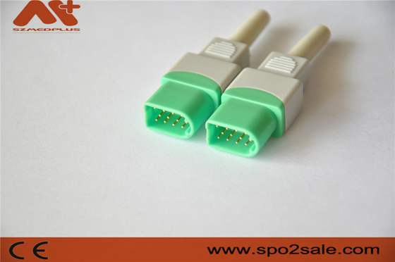 کانکتور ECG 12Pin برای لوازم جانبی پزشکی مانیتور بیمار Datascope با رنگ سبز