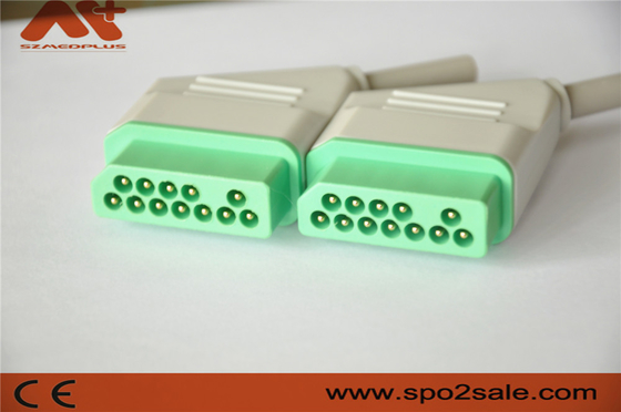کانکتور EKG برای مانیتور بیمار Nihon Kohden، سبز، آداپتور نایلون، 12 پین