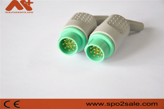 13 کانکتور ECG پین برای مانیتور مردان لوازم جانبی پزشکی با رنگ سبز