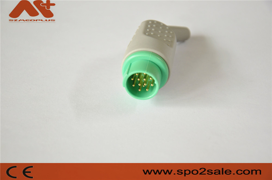 13 کانکتور ECG پین برای مانیتور مردان لوازم جانبی پزشکی با رنگ سبز