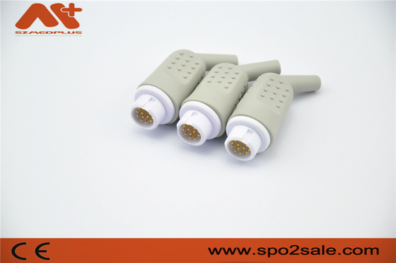 کانکتور 12 پین ECG برای مانیتور بیمار، آداپتور نایلون، پین های مس نقره ای طلایی
