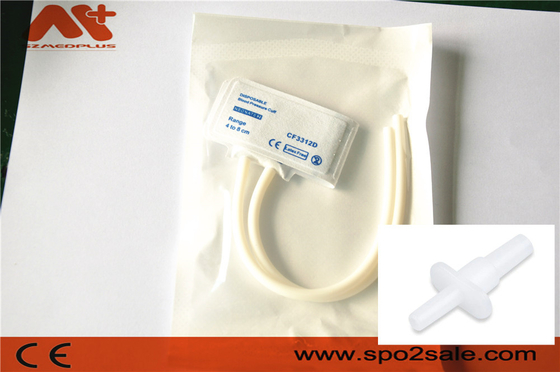 CE کاف یکبار مصرف NIBP 2422 کاف فشار خون نوزاد دو لوله 4 - 8 سانتی متر