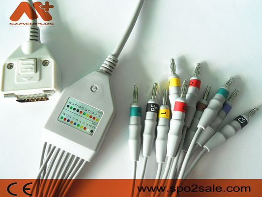 کابل EKG با اتصال مستقیم فوکودا ME برای Cardisuny، KP-500، KP-500D