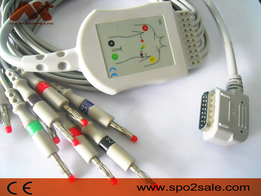 کابل EKG اتصال مستقیم سازگار با Kenz - K131 برای Kanz 108, 109, 110, 1210, 1211, 601, Cardico 302