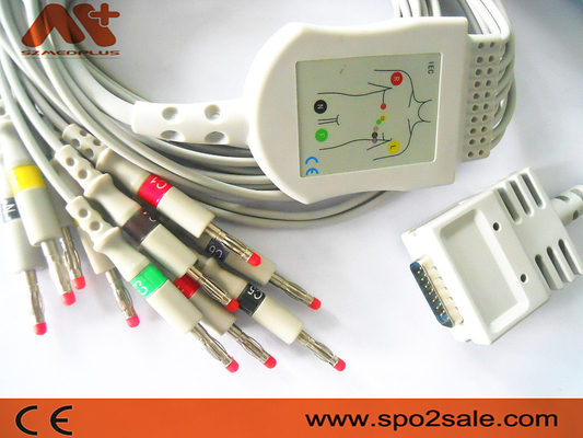 سیم ECG 1.2M 10 Lead 012-0700-00 Ecg Lead Wire for E350 E350I E550 E560 EK10