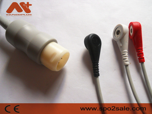 کابل ECG اتصال مستقیم 3 سرب سازگار با فیلیپس - M1733A