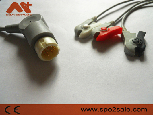 کابل ECG اتصال مستقیم 3 گیره سرب سازگار فیلیپس - M1970A