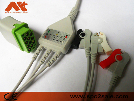 GE Healthcare > گیره 3 سرب سازگار با کابل ECG با اتصال مستقیم - 2021141-001