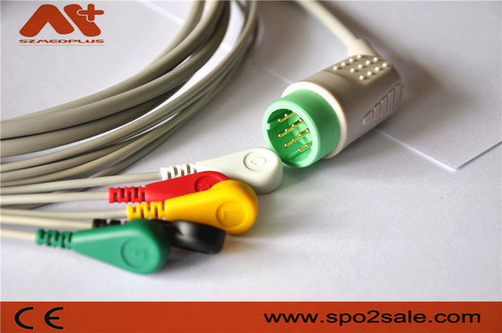 Stryker > MEDTRONI > Physio Control سازگار با 5 Lead Snap کابل ECG مستقیم - 11110-000066