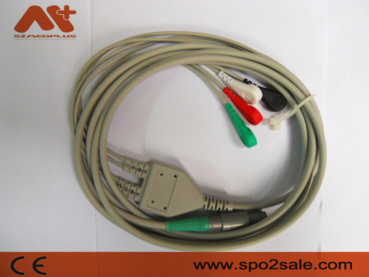 کابل ECG اتصال مستقیم 4 سرب Snap سازگار با 4 لید 260R، 300، K-250، 260R، 300، Petas