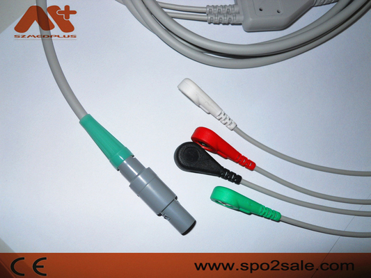 کابل ECG اتصال مستقیم 4 سرب Snap سازگار با 4 لید 260R، 300، K-250، 260R، 300، Petas