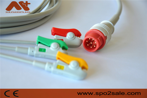 کابل ECG با 3 سرب با اتصال مستقیم BM3، سازگار با BM3VET
