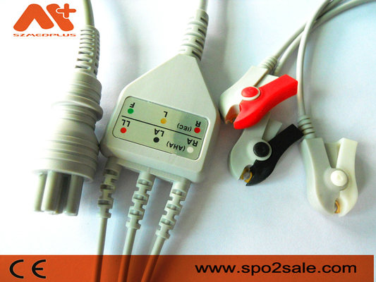 Omron > Colin BP-88S, BP-S510, M9500, Press Mate Advantage Compatible 3 Lead Clip-Cable ECG Direct-Cable