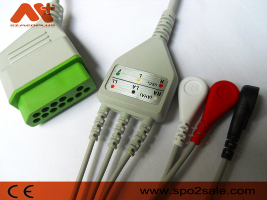 3 کابل ECG سرب Nihon Kohden اتصال مستقیم