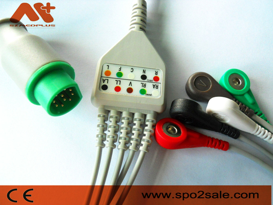 کابل ECG با اتصال مستقیم 5 سرب با 10 پین زیمنس