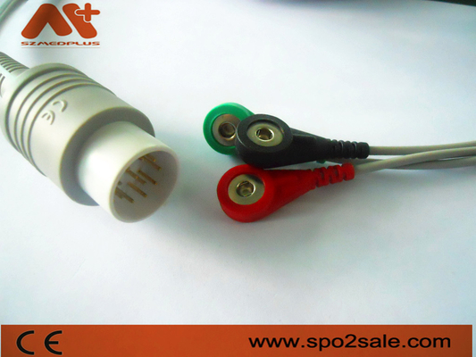 11 پین Nihon Kohden ECG Cable 3 Lead CB-72353P برای سری TEC