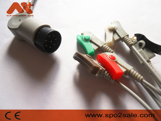 Nihon Kohden OEC-6102A, OEC-6105A, OEC-6120A, OEC-6120J, OEC-6120K سازگار با 5 Lead Clip کابل ECG اتصال مستقیم