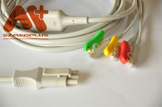 اتصالات کابل ECG 3 پین IEC Ecg Primedic XD30 3 Lead Wire