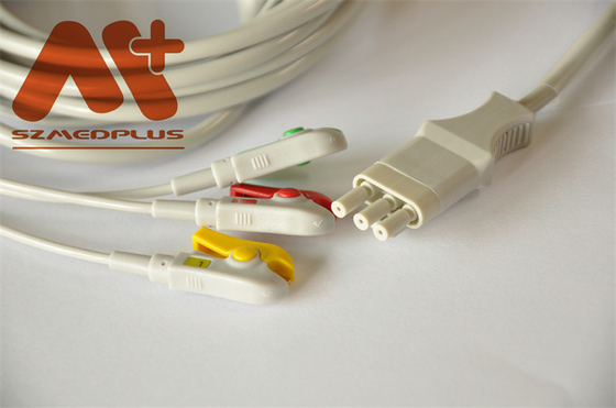 اتصالات کابل ECG 3 پین IEC Ecg Primedic XD30 3 Lead Wire