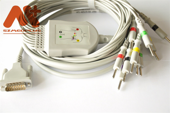 کابل ایمنی TPU IEC AHA EKG برای الکتروکاردیوگراف EDAN SE 601