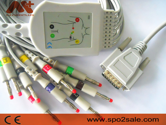 کاردیونیکس 10 کابل EKG سرب برای کاردیونیکس کاردیو تاچ / کاردیو پلگ ماشین EKG