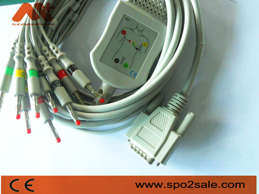 کاردیونیکس 10 کابل EKG سرب برای کاردیونیکس کاردیو تاچ / کاردیو پلگ ماشین EKG